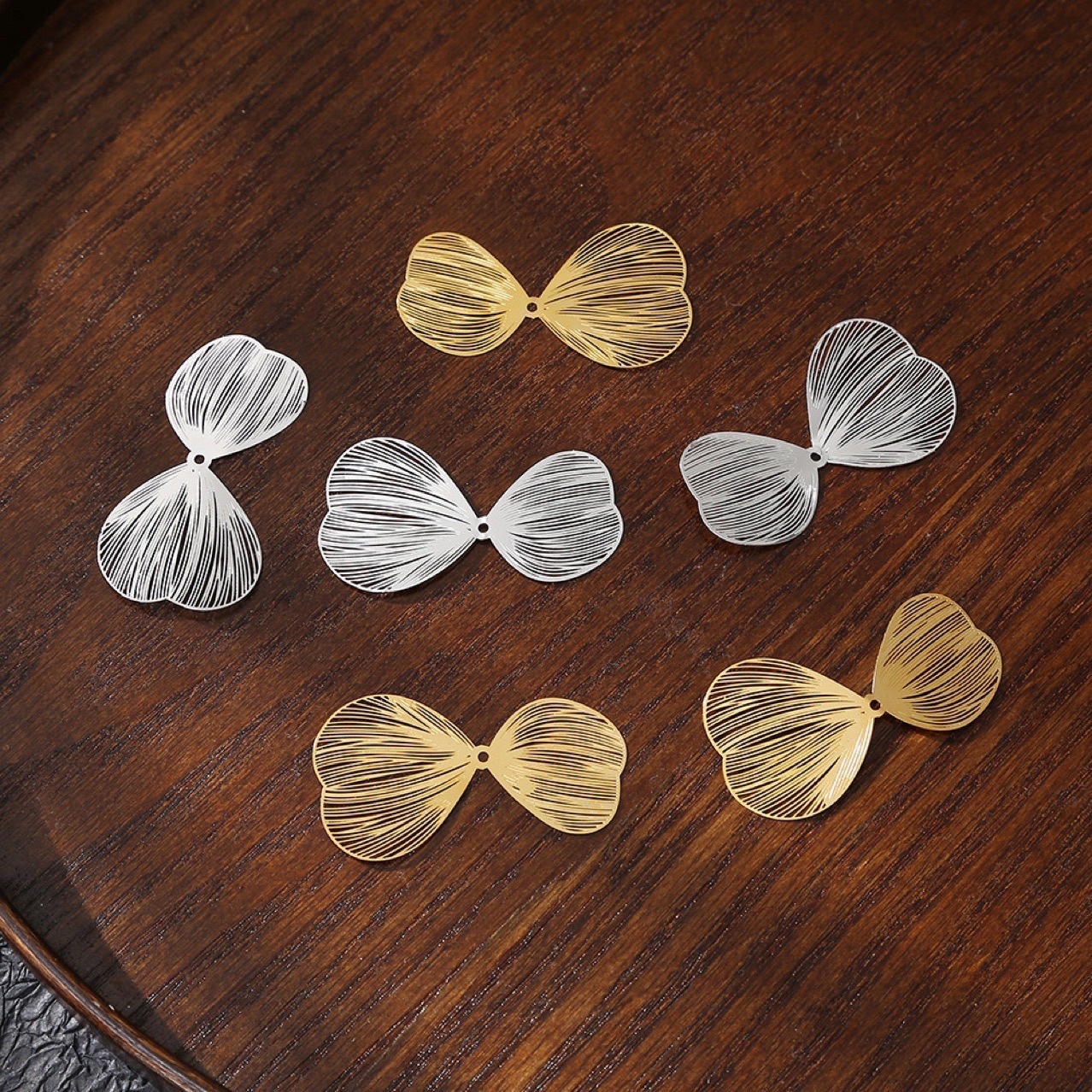 加厚中式八字电脑片 古风汉服发簪配件 新娘团扇装饰品婚庆配饰批