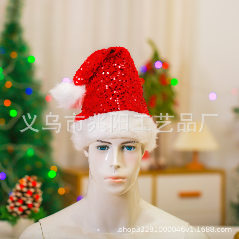 Sombrero de Navidad con lentejuelas Rojas