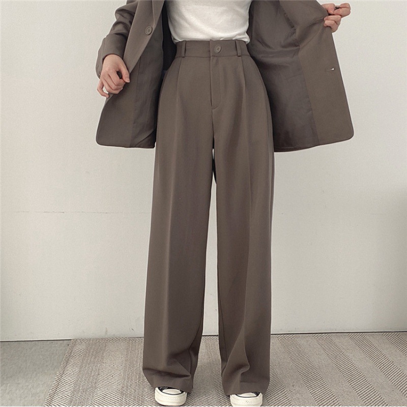 小西装2023新款韩版小西服宽松显瘦休闲阔腿裤直筒外穿休闲百搭