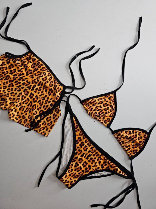 Y2K Retro Floral Print Bikini Set, Women's Two-Piece Swimsuit For Beach Club, Sexy Triangle Top & High-Cut Bottom, Adjustable Ties_ecoleips.com