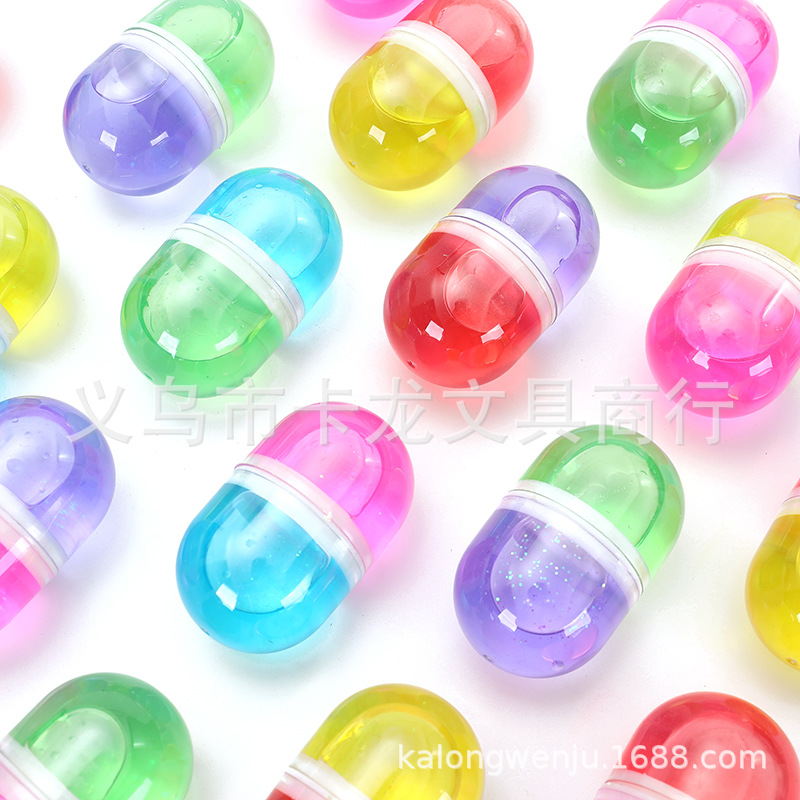 亚马逊火爆6色套装水晶泥史莱姆透明黏土儿童益智玩具厂家批发