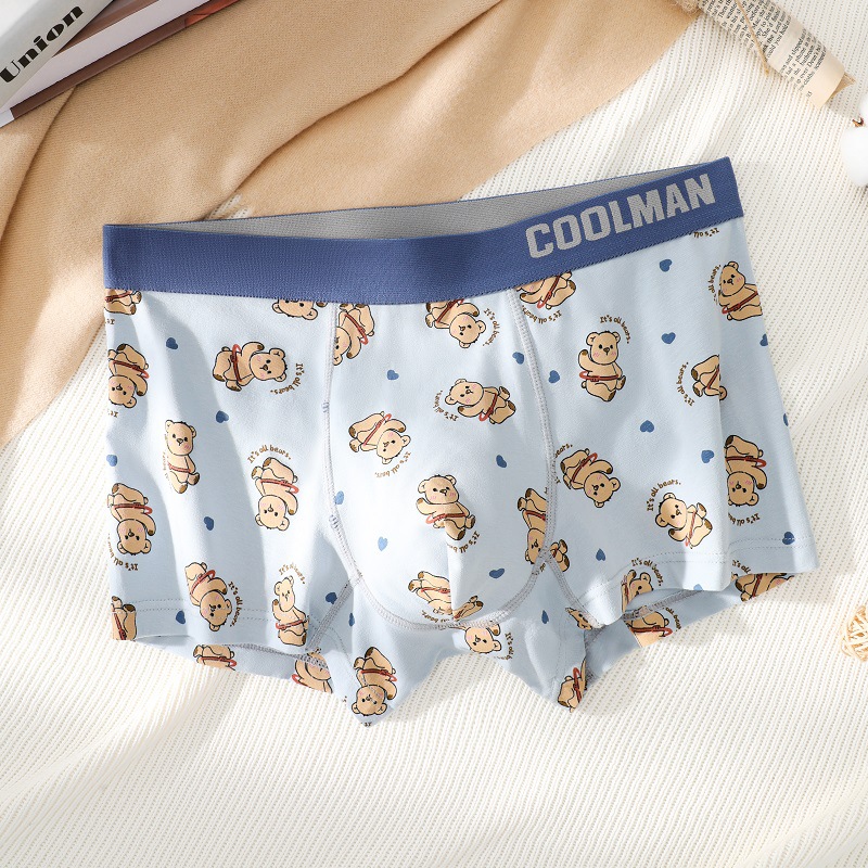 Ropa interior de los hombres algodón transpirable Boxer shorts deportes juventud Boxer shorts cabeza cómoda algodón ropa interior de los hombres