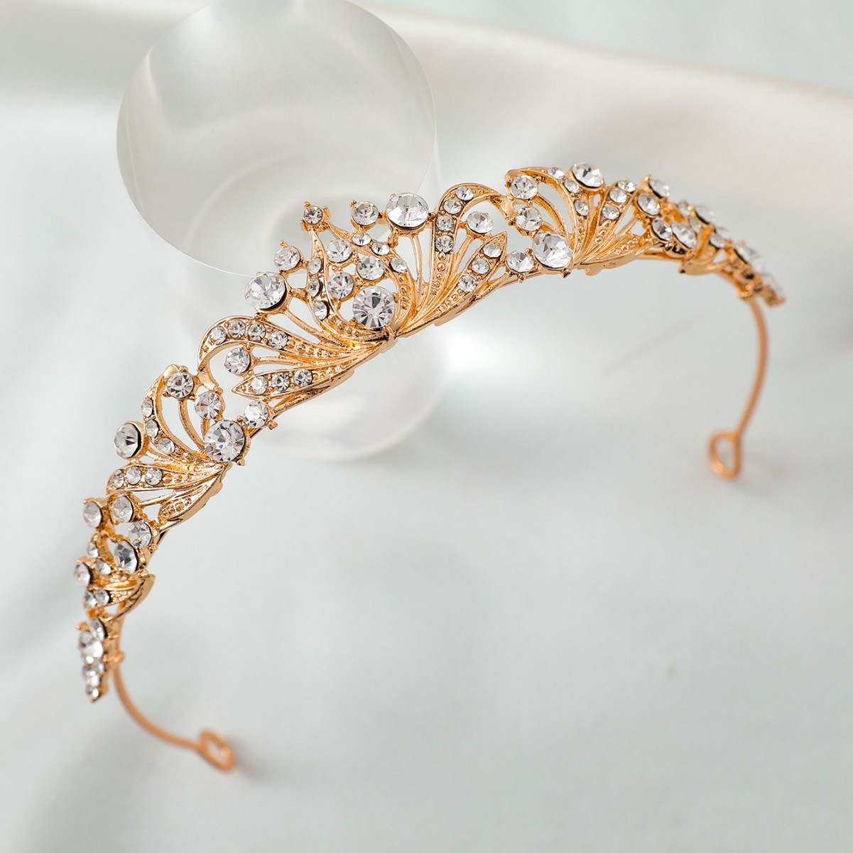 国境を越えた売れ筋合金ラインストーンブライダルヘッドドレスクラウン西洋結婚式ヘアアクセサリーハイエンドヘッドドレス卸売