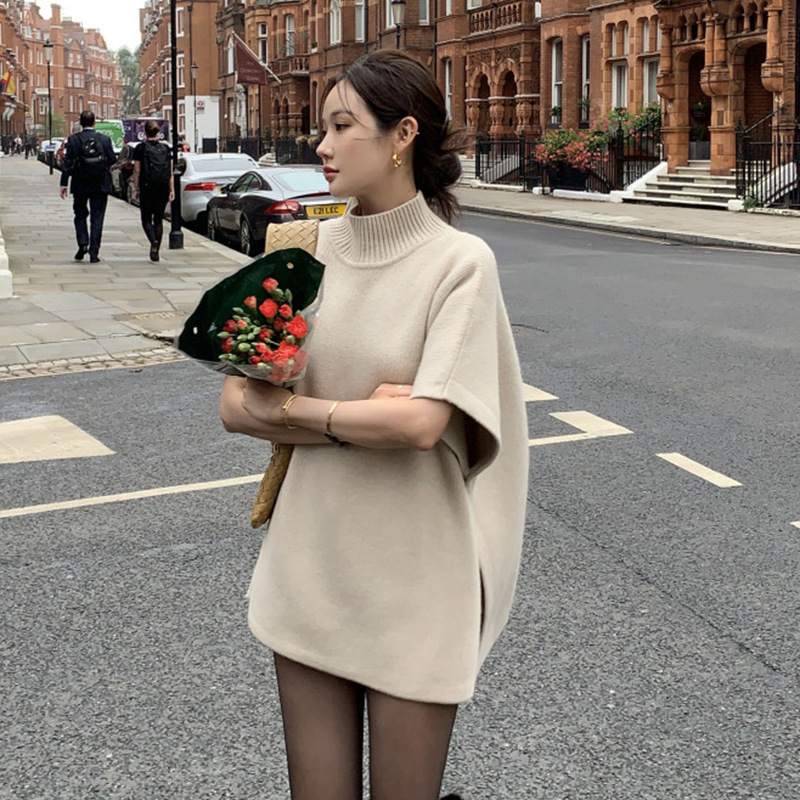 Korean Versatile Sleeveless Shawl Knit Cardigan Top for Women, Loose Fit Urban Style Sweater, Mid-Length Korean Versatile Sleeveless Shawl Knit Cardigan Top for Women, Loose Fit Urban Style Sweater, Mid-Length