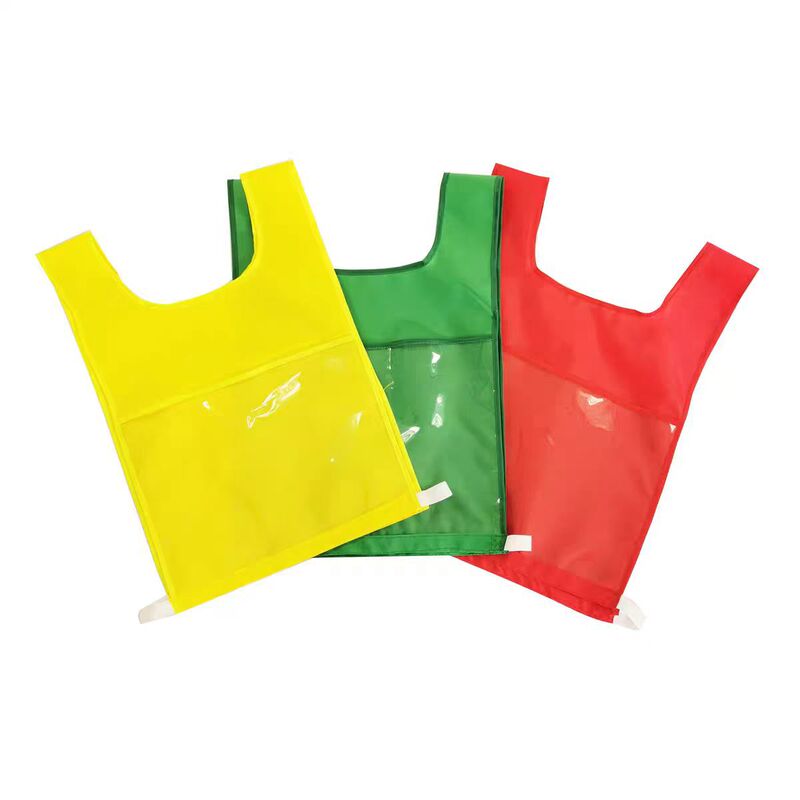 Manufacturer Customized Group Competition Vest School Game Transparent Insertable A4 Paper Card Sports Vest