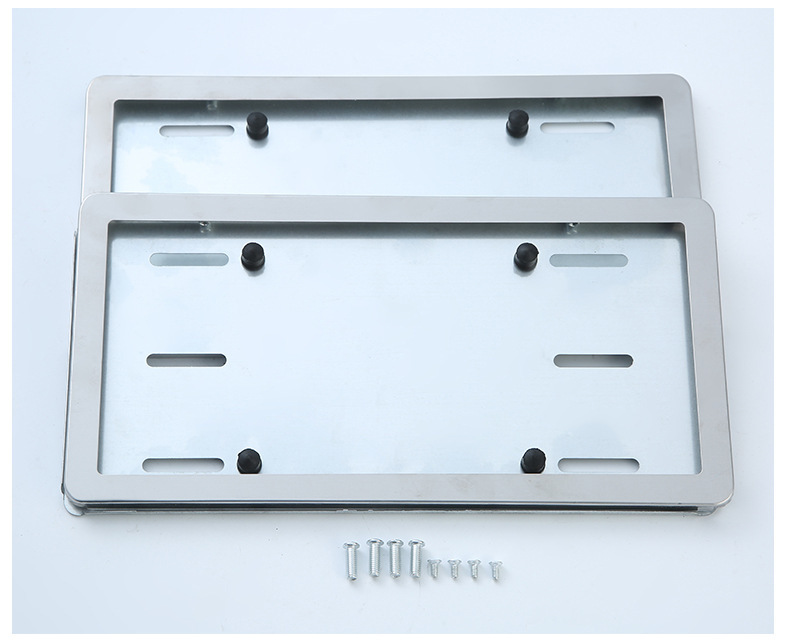 Cross-Border Kyrgyzstan License Plate Frame Personalized Modified Stainless Steel License Plate Frame Russian Car License Plate Frame