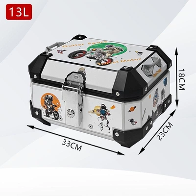 Electric vehicle mini 581013: Motorcycle trunk - 13l-space-motorcycle-touring-bag-with-decals-luxurious-lining