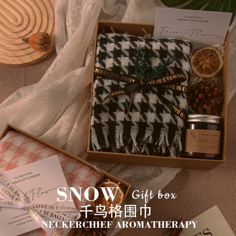 生日礼物女生送闺蜜实用的公司年会团建送员工客户高级感围巾礼盒