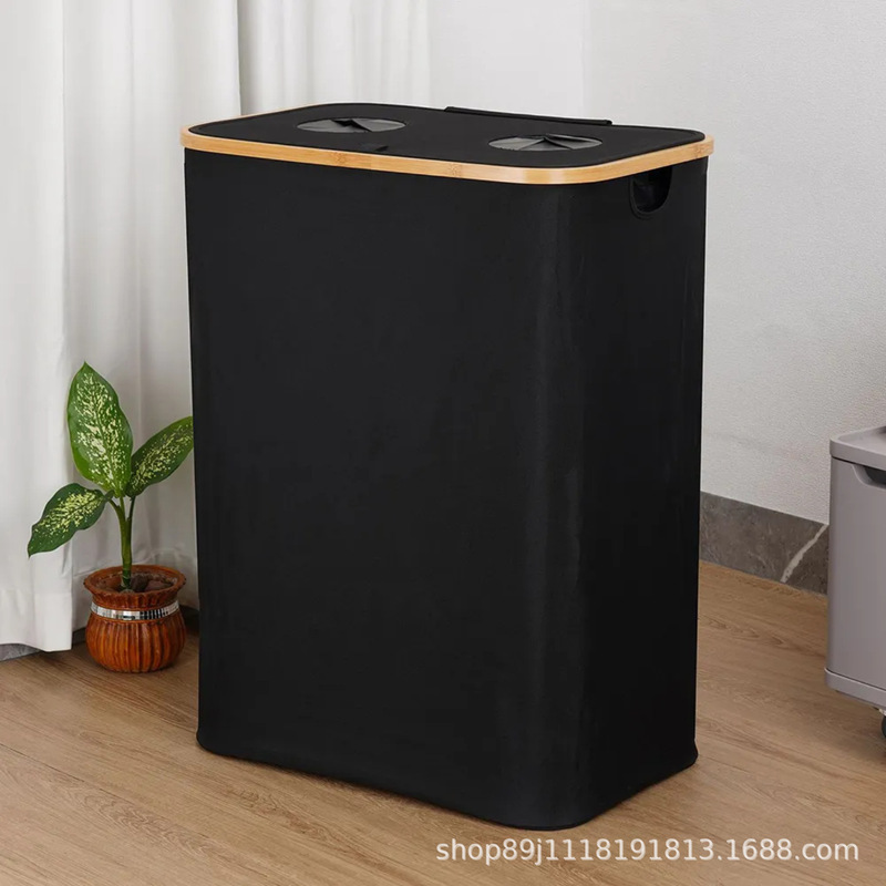 Cross-Border Large-Capacity Indoor Foldable Recycling Bin with Removable Inner Bag, Bottle Collection Container, Bamboo Storage Box Cross-Border Large-Capacity Indoor Foldable Recycling Bin with Removable Inner Bag, Bottle Collection Container, Bamboo Storage Box