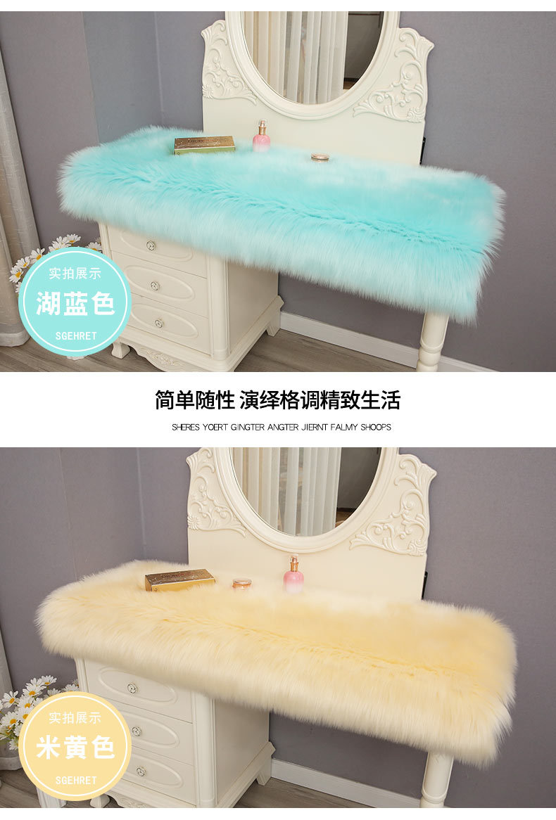New Chinese-Style Large Red Chair Cushion, Faux Cashmere Door Mat, High-End Blue Carpet for Living Room Decoration and Grand Opening