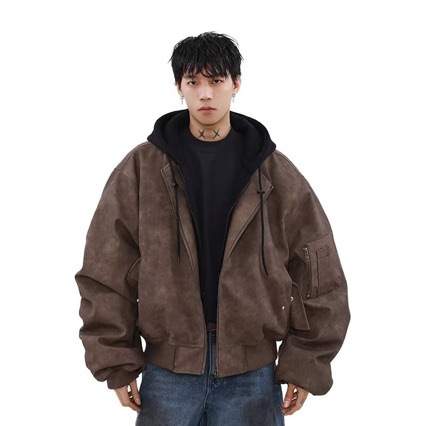American Retro Short Jacket for Men, 2025 Autumn New Style, Cool and Stylish Cleanfit, Regular Shoulder Lapel Jacket, Others
