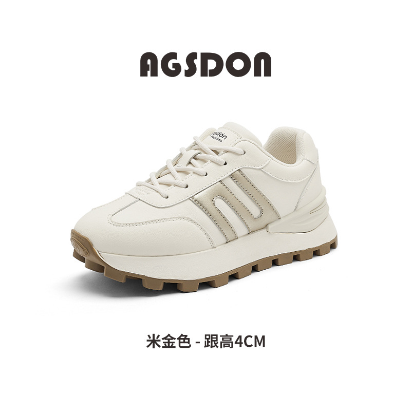 Augu Lion Dengde zapatos de entrenamiento para mujeres 2026 primavera nuevo muffin casuales zapatos de suela gruesa zapatos de skate estudiantes