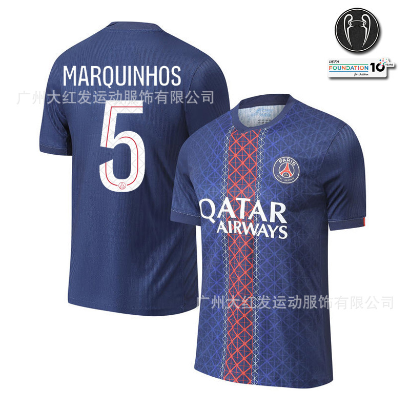 2526 camiseta de fútbol de La Liga, estrella del Real Madrid, Mbappé Vinicius, la misma camiseta impresa número mayorista transfronterizo
