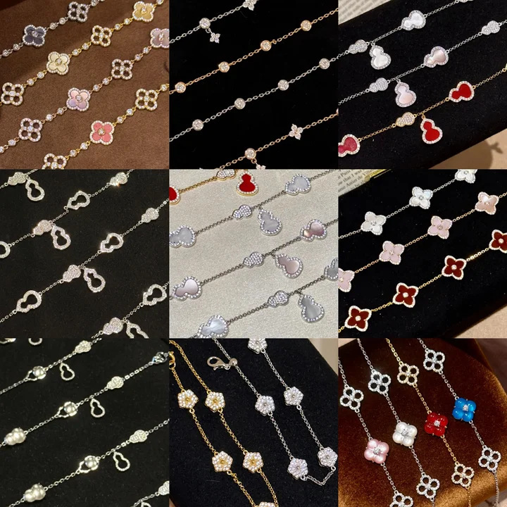 Zircon Four-Leaf Clover Mother-Of-Pearl Bracelet Accessible Luxury High-End Elegant Bracelet 2026 New Hot Style Bracelet Wholesale for Women