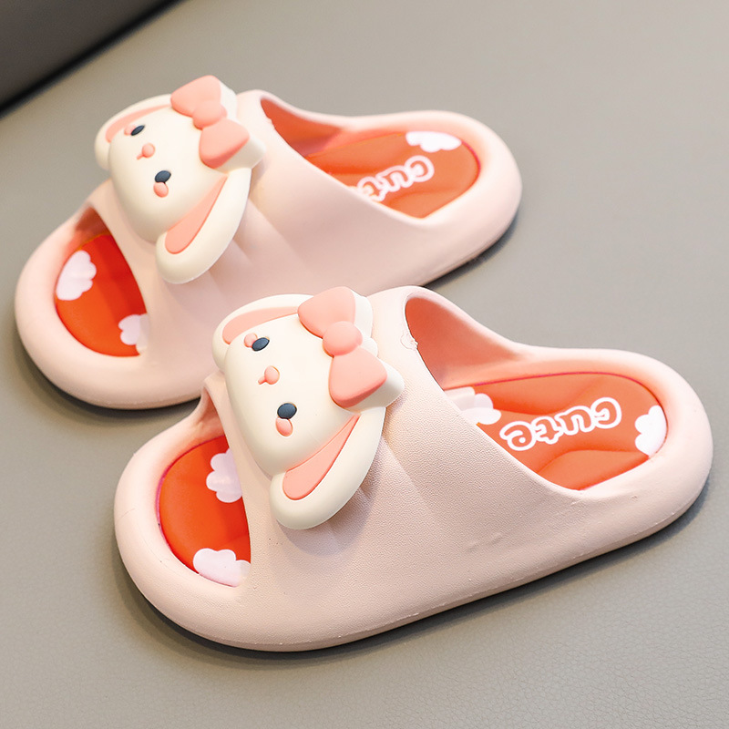 Niños de dibujos animados bebé lindo zapatillas niñas al aire libre casa antideslizante resistente al desgaste suave inferior lindas zapatillas Sandalias