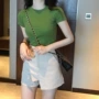 新款紧身夏季短袖t恤