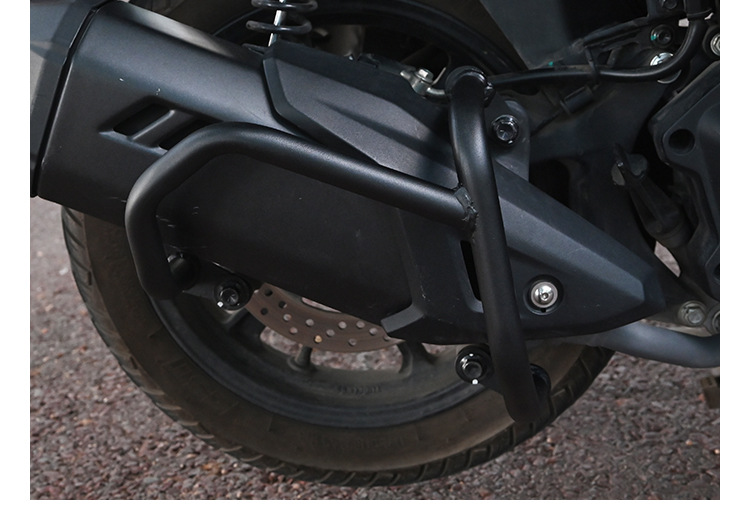 Suitable for Haojue Uhr150 Protective Bars, Front and Rear Exhaust Pipes, Bumper, Motorcycle Body Protection, Anti-Collision