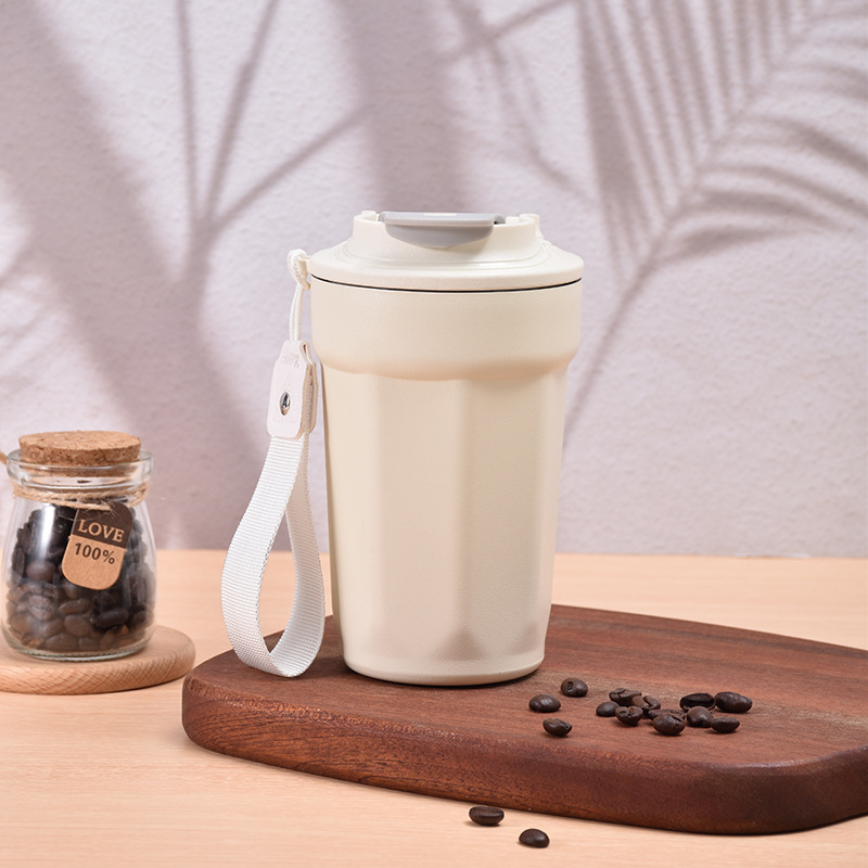 Cross-border 316 de acero inoxidable de cola taza de café de vacío cuerda simple portátil taza de coche portátil taza de vacío al por mayor