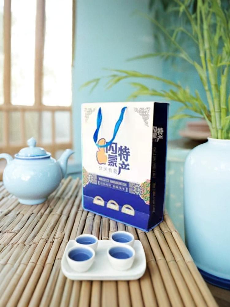 Caja de embalaje especial de Mongolia Interior bolsa de mano bolsa de papel bolsa de regalo carne de res productos lácteos secos caja de regalo queso