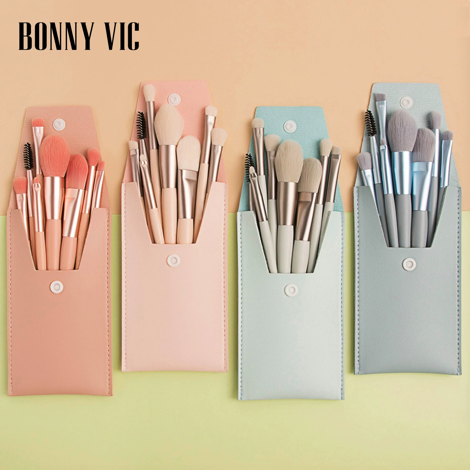 Набор кистей для макияжа Bangni BV Beauty Secret 8 ветвей Macaron Cangzhou, кисти для теней, косметический инструмент с деревянной ручкой