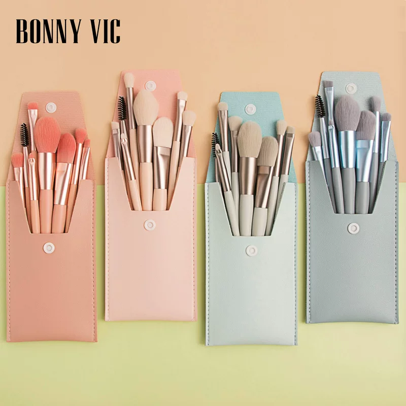 Набор кистей для макияжа Bangni BV Beauty Secret 8 ветвей Macaron Cangzhou, кисти для теней, косметический инструмент с деревянной ручкой