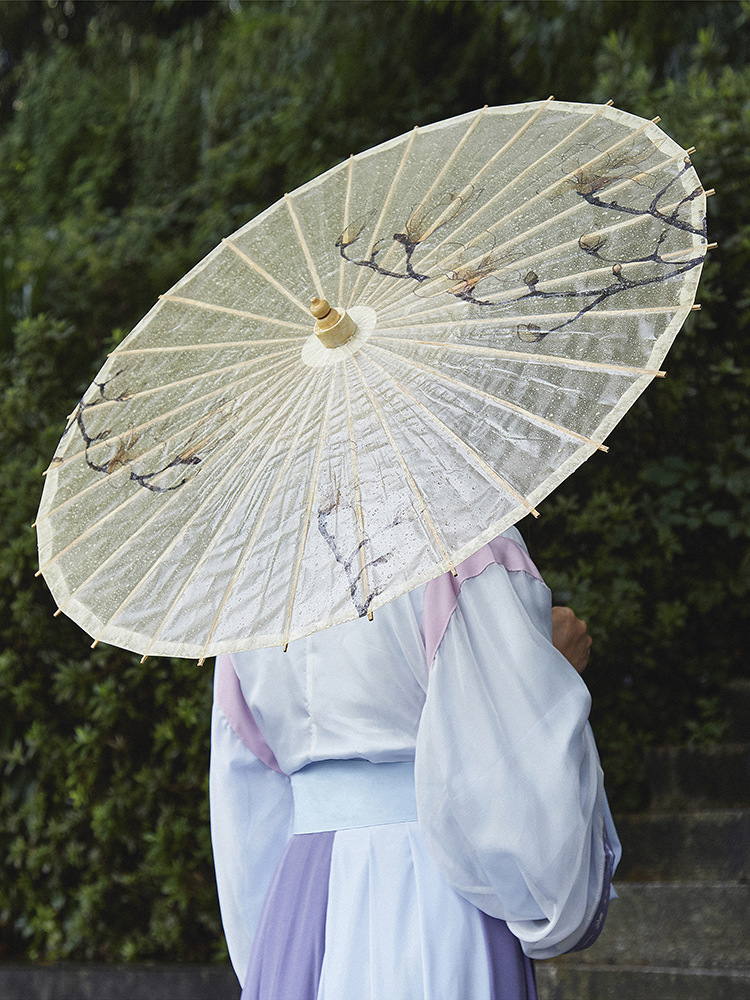 泸州古典油纸伞防雨防晒|古代雨伞古装伞|白色樱花 舞蹈道具伞