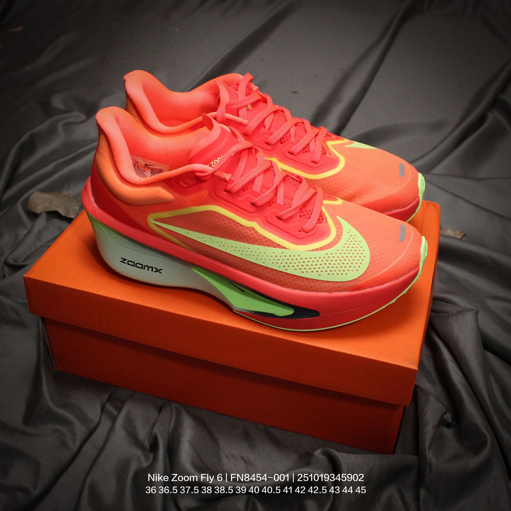 Putian Shoes Zoomfly6 Black and Gray Racing Training Carbon Plate Men's Shoes Women's Shoes Low-Top Casual Outdoor Sports Running Shoes