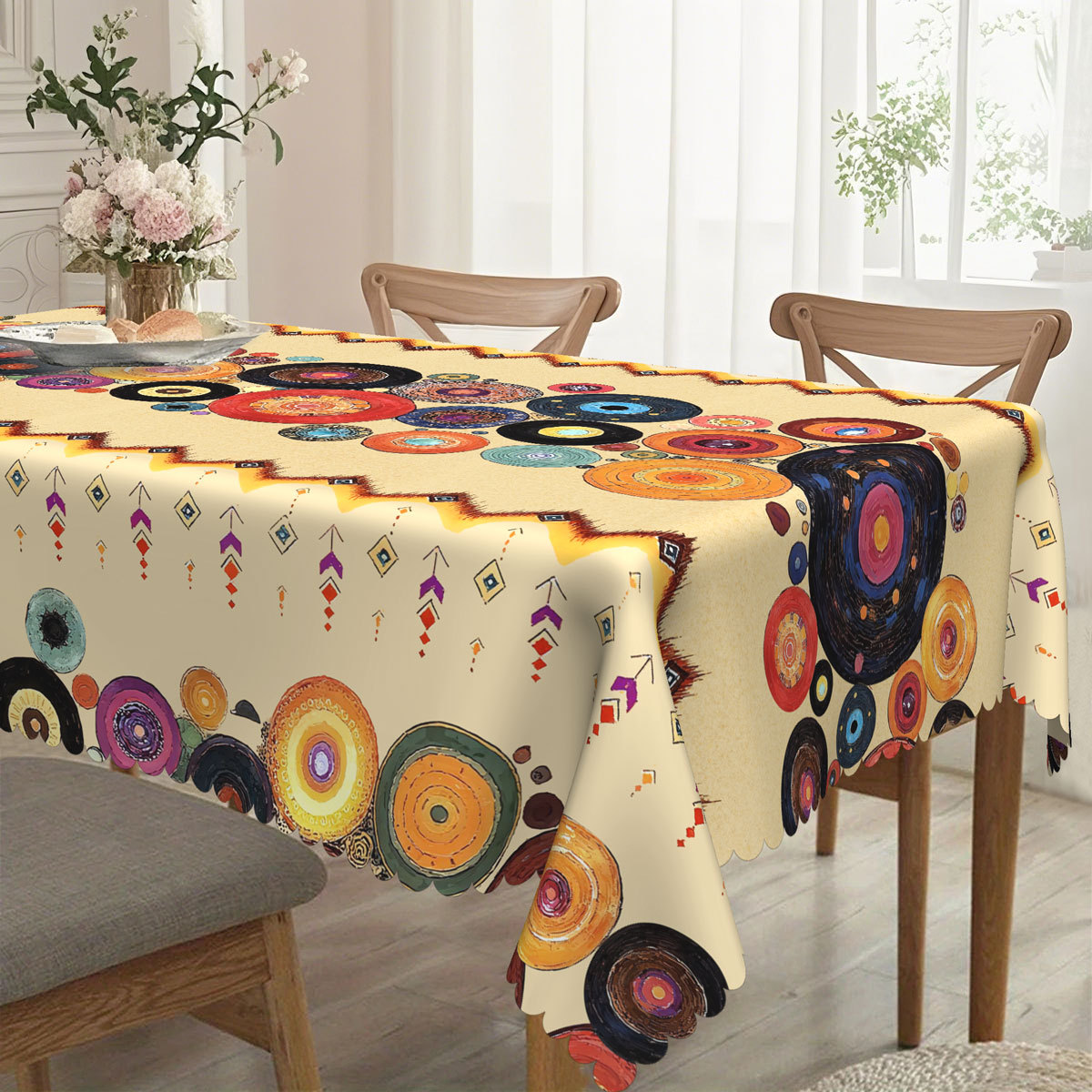 Comercio extranjero transfronterizo tela de mesa bohemia retrógrada tema de granja estilo marroquí, estilo nacional tela de mesa