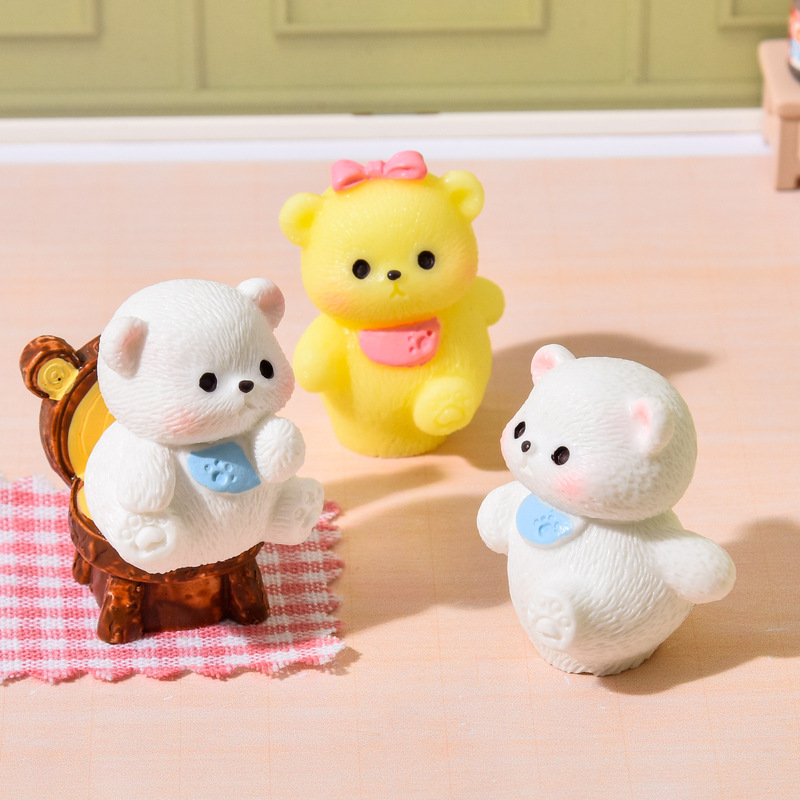 中国のバレンタインデーかわいい漫画よだれかけクマかわいいトレンディなブラインドバッグ diy 装飾デスクトップ車樹脂小物アクセサリー|undefined