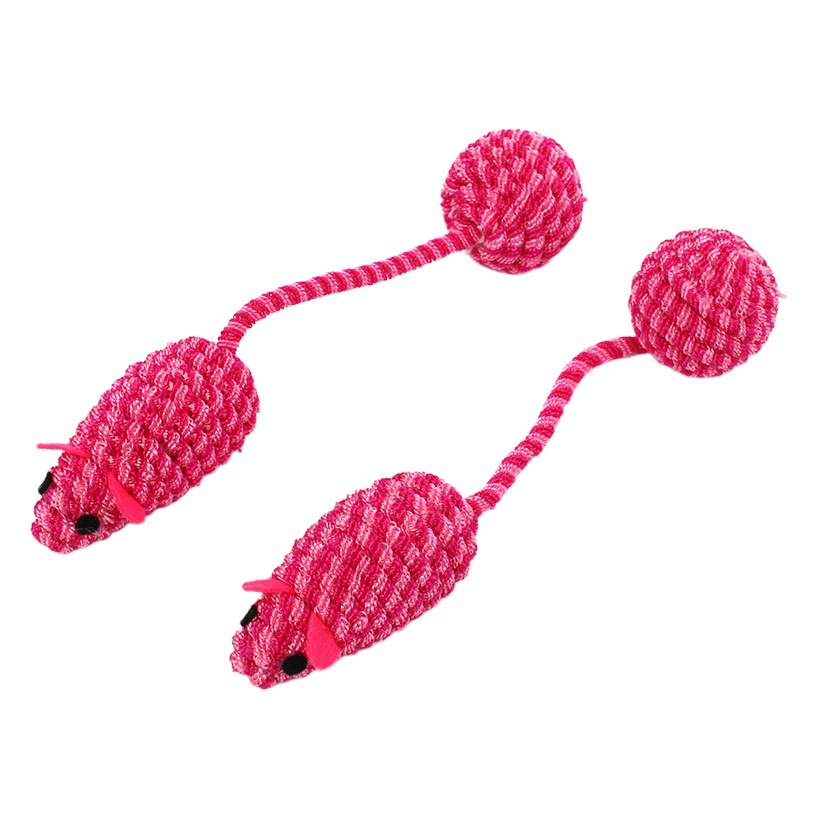 Nuevo gato de juguete gato rascarse bola ratón cola bola gato juguete pequeño ratón arena sonido auto-Hola juguete para mascotas