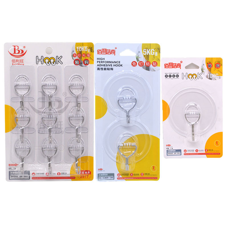 Nail-Free Adhesive Hooks for Home Organization and Storage, Transparent Traceless Hooks, Dormitory Wall Adhesive Hooks, Kitchen Hooks