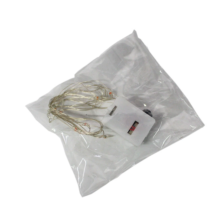 LED Copper Wire String Lights, 50 cm 10-LED Battery-Powered, 3-Mode Flash, Warm/Multicolor