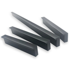 現代簡約鋁合金加長7字形拉手衣櫃櫥櫃抽屜把手黑色家具五金拉手