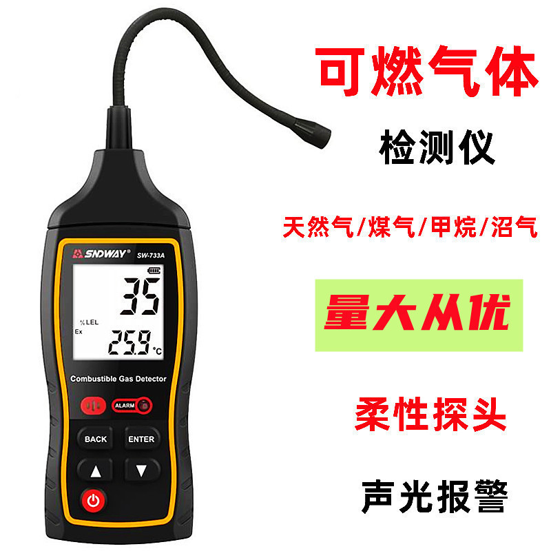 深达威SW-733A可燃气体检测仪一氧化碳氟利昂卤素分析表甲烷