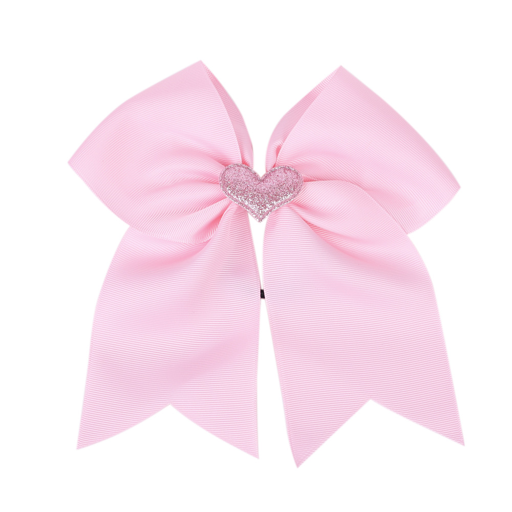 INS europea y americana del día de San Valentín de cola de Milano arco grande pequeño tamaño de dos piezas color sólido amor horquilla banda de goma horquilla