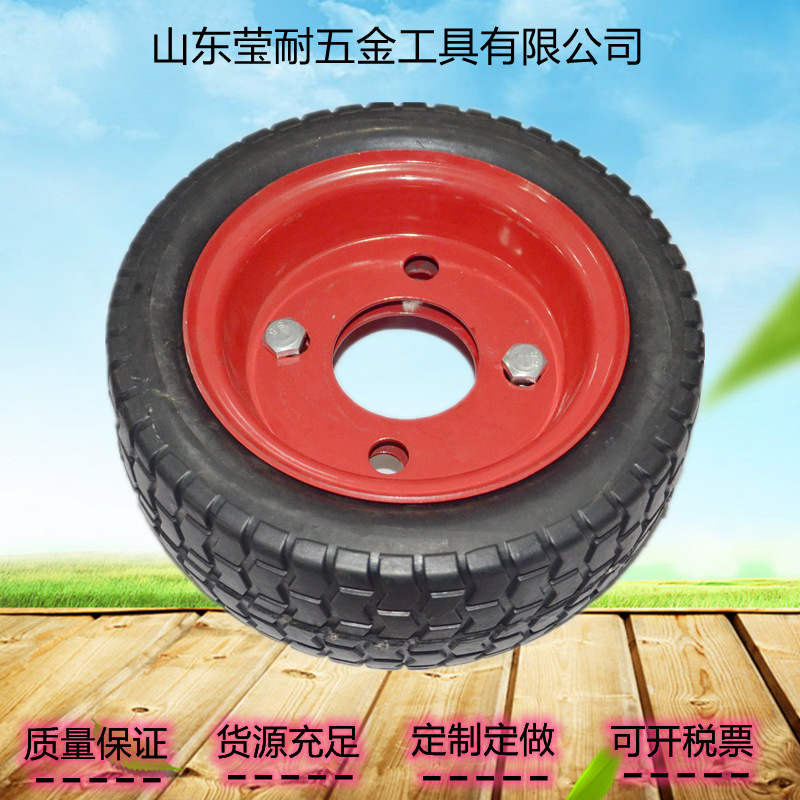 400-6橡胶实心轮电动车130后桥轮重型驱动车轮胎农机养殖设备轮胎