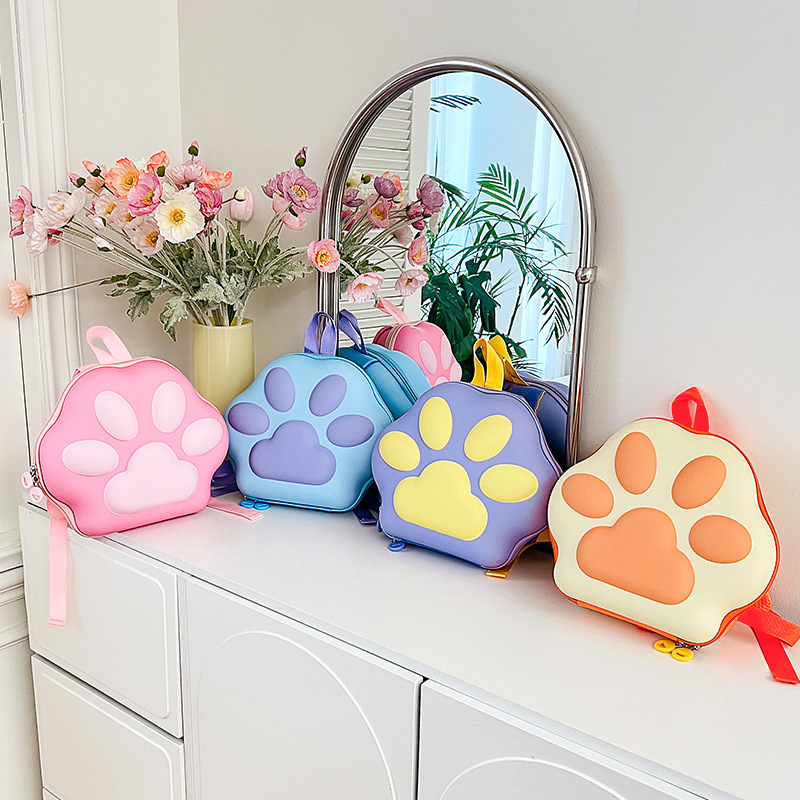 Bolsos infantiles 2024 otoño nuevo jardín de infantes de dibujos animados bolsas escolares garras pequeñas para niños y niñas cascas de huevo hombros