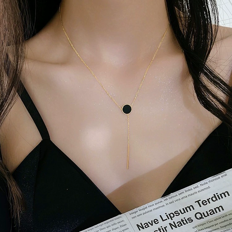 Колье, черная цепь для ключей, сумки из нержавеющей стали, коллекция 2023 года, стиль легкой роскоши, стиль высокого качества, не изменяет цвет