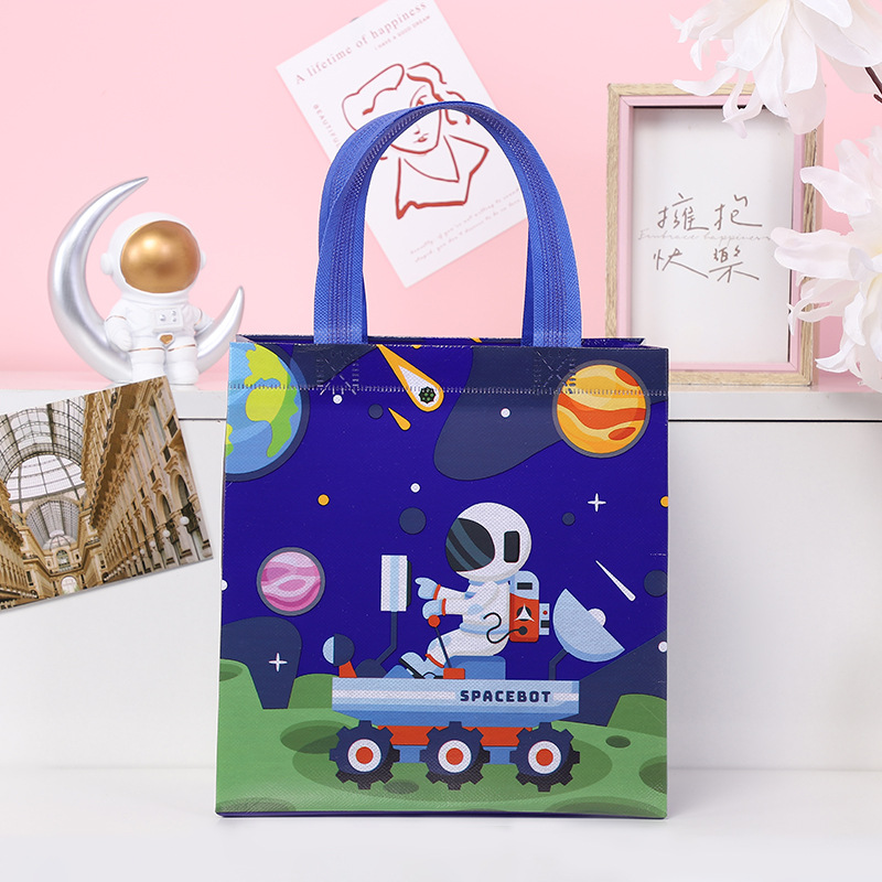 Bolsa de Regalo No Tejida con Diseño de Astronauta, Creativa, Impermeable, para Niños