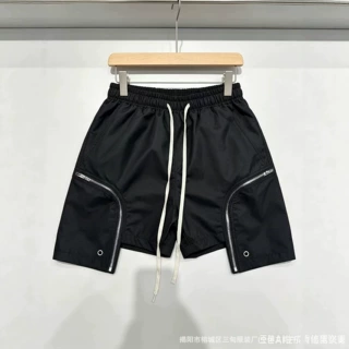 2026暗黑RO拉链阔腿工装五分裤侧口袋炮弹裤短裤垮裤RICK风