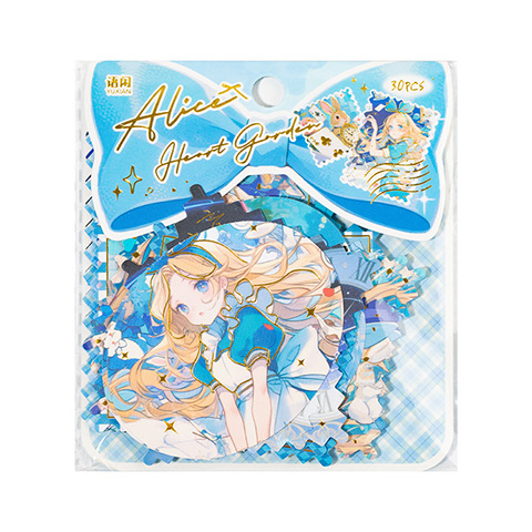 Paquete de pegatinas de sellos de bronceado Yuxian Espejo en el mundo Tema de animación Libro de mano Material Fondo Decoración Papel base