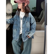 女童牛仔外套春秋款2025新款女孩儿童洋气秋装女大童早秋时髦上衣