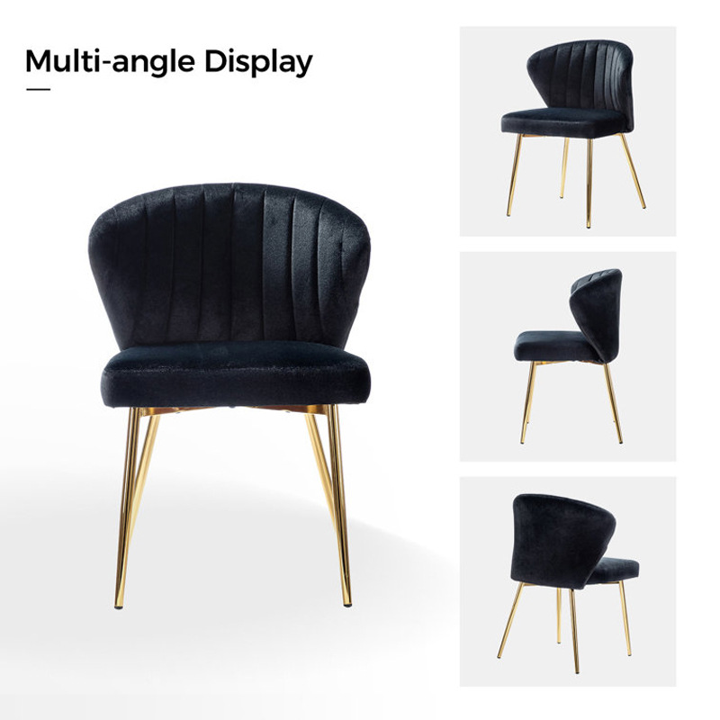 Personalizada silla de respaldo nórdica silla de mesa de comedor simple silla de comedor de lujo de alta calidad silla de comedor de terciopelo