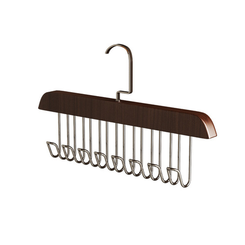 Solid Wood Rack with 8 Hooks Multi-Hook Clothes Rack Underwear Strap Hangable Storage Device Original Wood Retro Clothes Rack