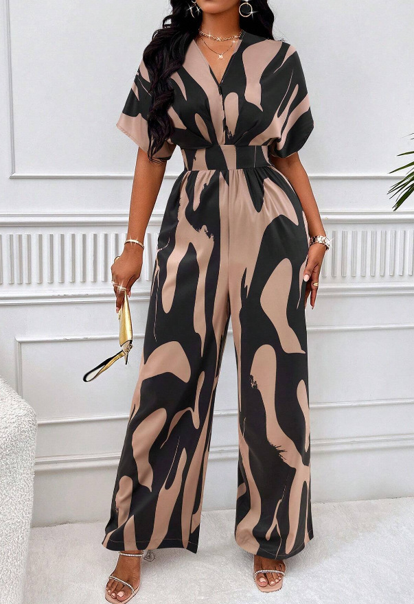 Women's Daily Bodysuits Casual Stripe Full Length Printing Jumpsuits display picture 4