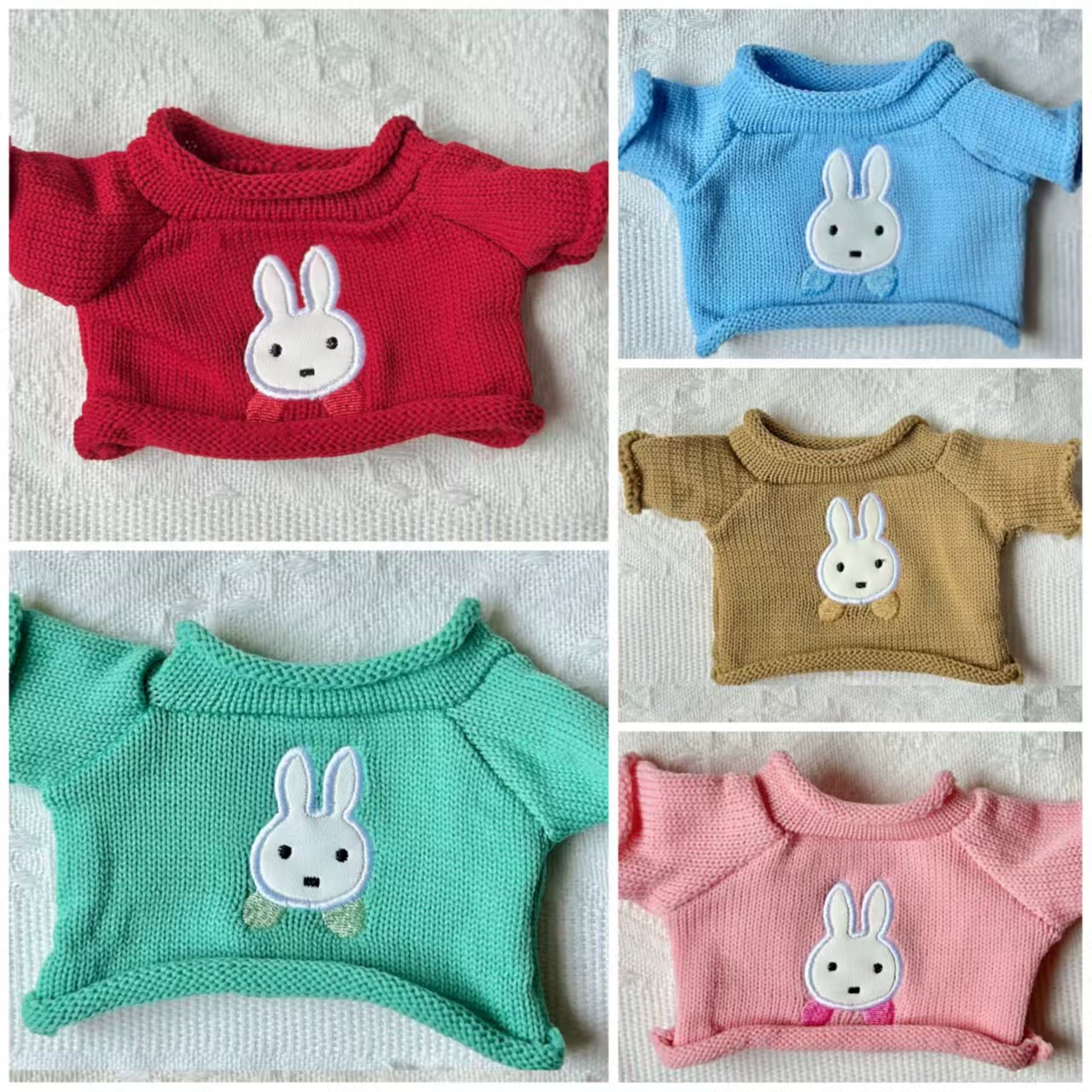 Plush bear clothes — changeable sweatshirts & sweaters for 20–50 cm bears, assorted designs