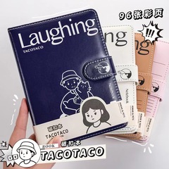 Collaborative Magnetic Cover Notebook A5 Color Page Handwritten Diary with Minimalist PU Cover, Retro Japanese Style