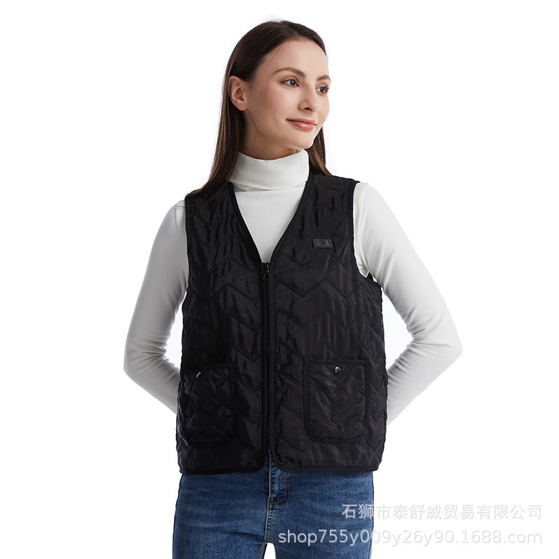 2022 invierno nuevo chaleco de calefacción inteligente para hombres y mujeres calefacción eléctrica de doble control de temperatura constante chaleco de calefacción ajuste de temperatura del engranaje