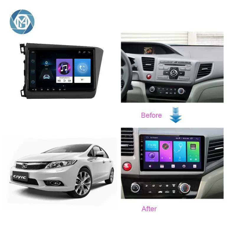 Подходящий для Honda 12-15 Civic Android мультимедийный плеер all-in-one MP5 с GPS навигацией задний ход