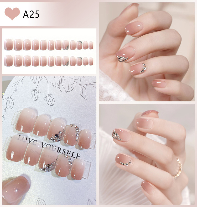 40g Weight press-on nails Nail Supplies 1 Set Quantity ABS Material Color Block, Flower Pattern Cute, Sweet Style Cute Sweet Color Block Flower ABS Press-on Nails 1 Set 9